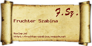 Fruchter Szabina névjegykártya